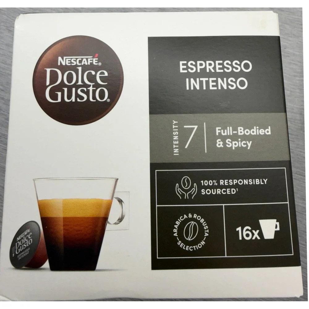 Nescafe Dolce Gusto Espresso Intenso Coffee Pods 3 Boxes 48 Capsules Intensity 7
